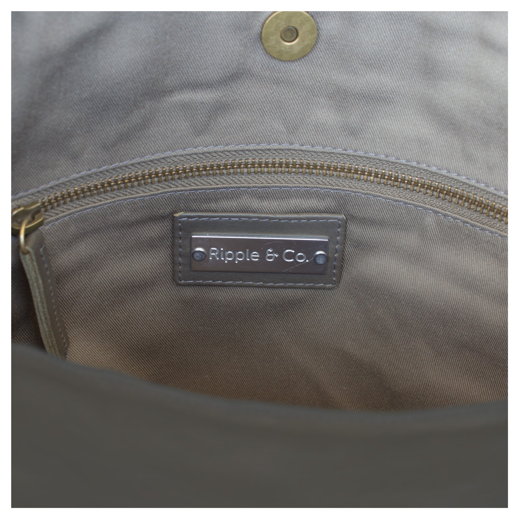 Ripple and Co Leather Jude Petite Cross Shoulder Bag Elephant Grey