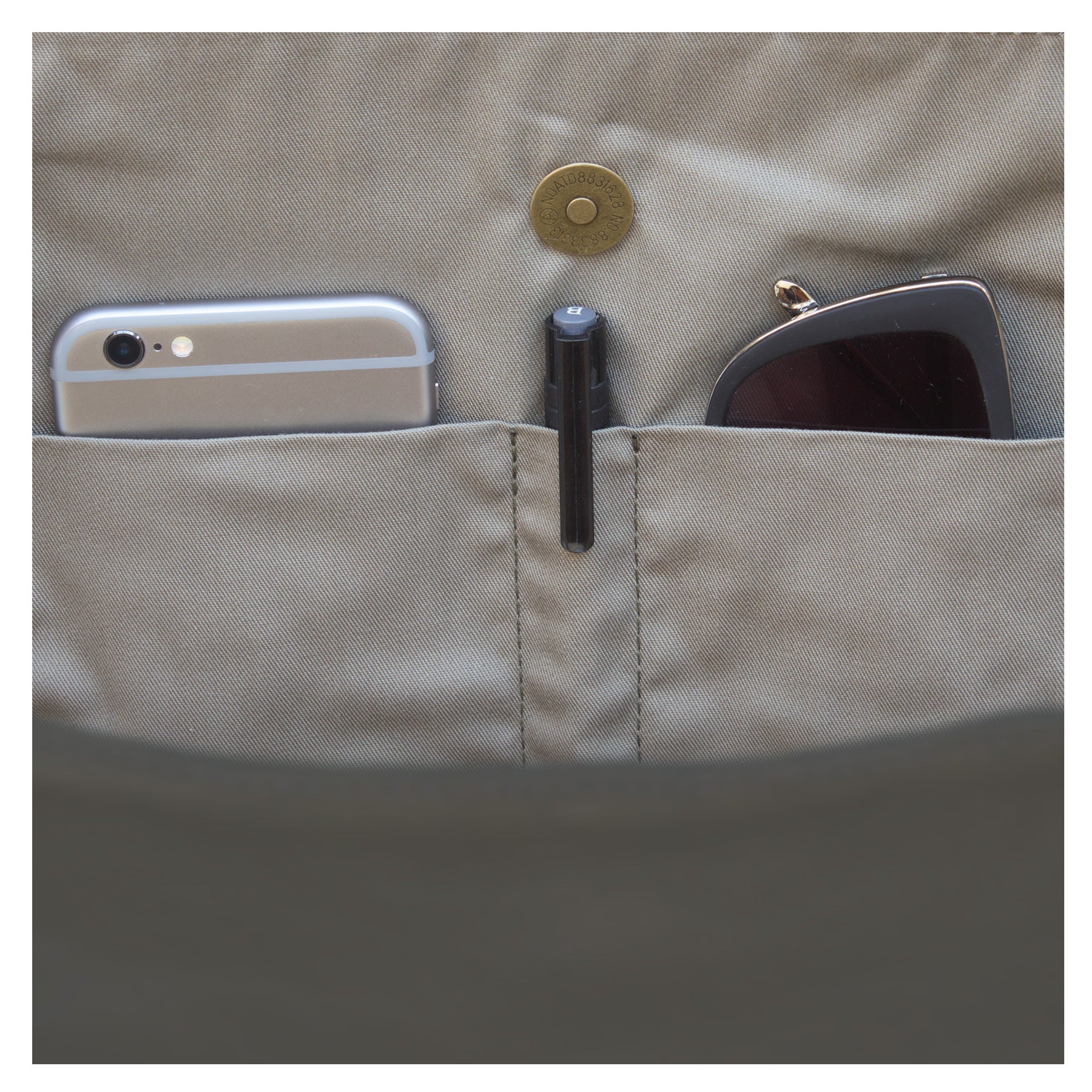 Ripple and Co Leather Cross Shoulder Jude Bag Elephant Grey